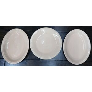 Fiestaware Peach color Retired Dinner Plates 10.5" & Platter 11 1/2" Lot of 3